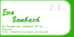eva bambach business card